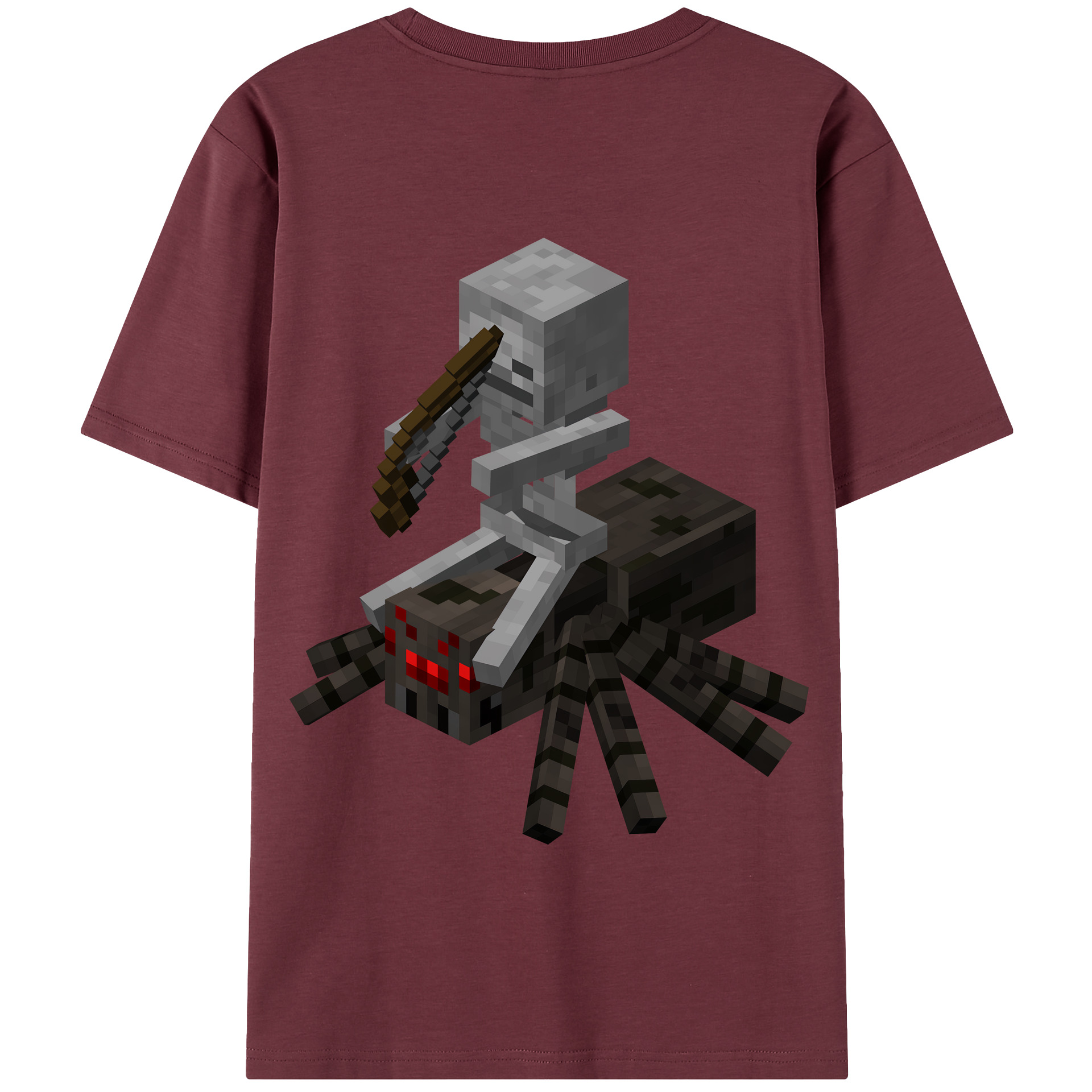 （画像用） マインクラフト ブロックの世界 Minecraft MC Block world 綿100％半袖Tシャツ（背面プリント）
